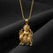 Golden Maa Durga Sherawali Mata Rani Pendant with Chain (MDSPN13)