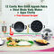 12 Cavity Nonstick Appam Patra + Steel Medu Vada Maker + Appa Chetty + Free Mini Coconut Scraper (1AP1MW5)