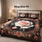 3D Royal Rose King Size Double Bed Sheet With 2 Pillow Covers (DBS36)