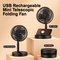USB Rechargeable Mini Telescopic Folding Fan (EF37)
