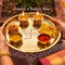 5 Pcs Golden Pooja Thali Set (5SPT1)