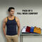Pack of 5 Cut Sleeve Ribbed Vests For Men (5SL13)