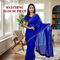 New Faux Georgette Shining Border Work Saree-Pick any 1 (GBS1)