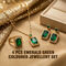 4 Pcs Emerald Green Coloured Jewellary Set (WJ2)