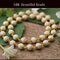 Natural White Tulsi Mala With Golden Caps (SJTM4)