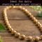 Natural White Tulsi Mala With Golden Caps (SJTM4)