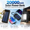 20000 MAh Solar Power Bank With Inbuilt Cables And Emergency Light (PB40)