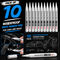 Pack of 10 Waterproof White Marker Pens For Cars and Bikes (STA3)