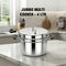 4 Ltr Induction Friendly Multi Cooker + 12 Cavity Idli Rack + Chirata + Puttu Maker (1MC4)
