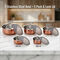 5 Stainless Steel Bowl + 5 Push & Lock Lid (10PL5N)