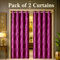 Pack of 2 Wine Elegance Door Curtain (CU20)