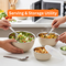 Pack of 3 Microwaveable Stainless Steel Bowl Set With Airtight Lids + Free 3 Serving Spoons (3MB4)