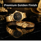 Mens Golden Watch With Free Ladies Designer Watch (MLGW19)