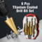 6 Pcs Titanium Coated Drill Bit Set For Steel Metal Wood & Plastic (HT145)