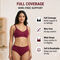 6 Medium Coverage Non Padded Daily wear Bra For Heavy Bust with Panty Set (6BP1)