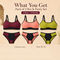 Pack of 3 Attractive Solid Non Padded Dailywear Sports Bra And Panty Set (3BP4)