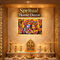 Premium Radha Krishna Spiritual Wall Painting with Free Stick-On Hook (SPF1)