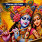 Premium Radha Krishna Spiritual Wall Painting with Free Stick-On Hook (SPF1)