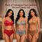 Pack of 3 Designer Lacy Padded Bra And Panty Set (3BP6)