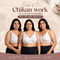 Pack of 3 Chikankari Full Coverage Non Padded Daily Wear Bra (3FCB19)
