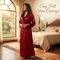 Pick Any 1 Satin Nightgown With Full Sleeve Robe Set (2NS3)