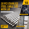 10 Pcs Stainless Steel Cable Ties with Lid (HT164)