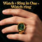 Golden Watch Ring + Chain + Bracelet + Black Designer Ring (GWRCBR)