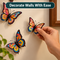 12 Multi Color Magnetic 3D Butterfly Sticker (DRB5)