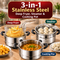 3-In-1 Stainless Steel Deep Fryer Steamer & Cooking Pot (CKW3)
