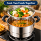 3-In-1 Stainless Steel Deep Fryer Steamer & Cooking Pot (CKW3)