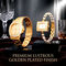 Golden Mens & Ladies Watch with Free Mens & Ladies Ring (MLGWFR2)