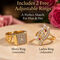 Golden Mens & Ladies Watch with Free Mens & Ladies Ring (MLGWFR2)