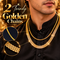 Golden Watch + 2 Golden Chain + Bracelet + Ring (MGW2CBR26)