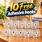 Pack Of 2 Reusable Hook With Free 10 Adhesive Hooks (SAN7)