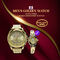 Men's Golden Watch With Free Ladies Designer Watch (MLGW15)