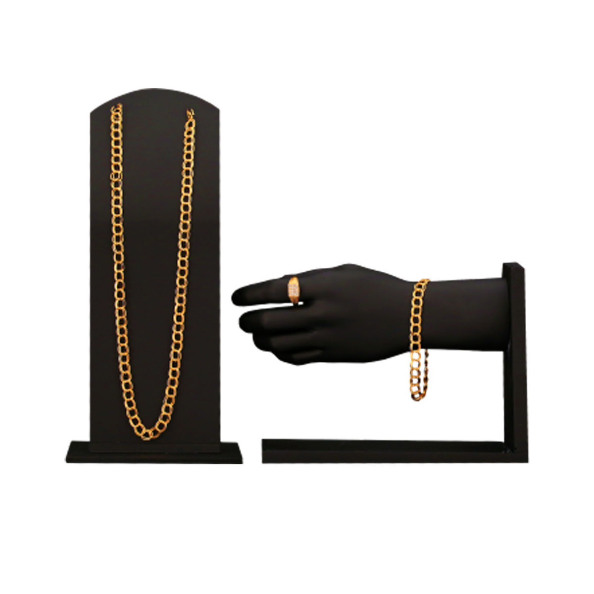 Buy 1 Golden Chain 1 Golden Bracelet 1 Golden Ring MGJ19 Online 