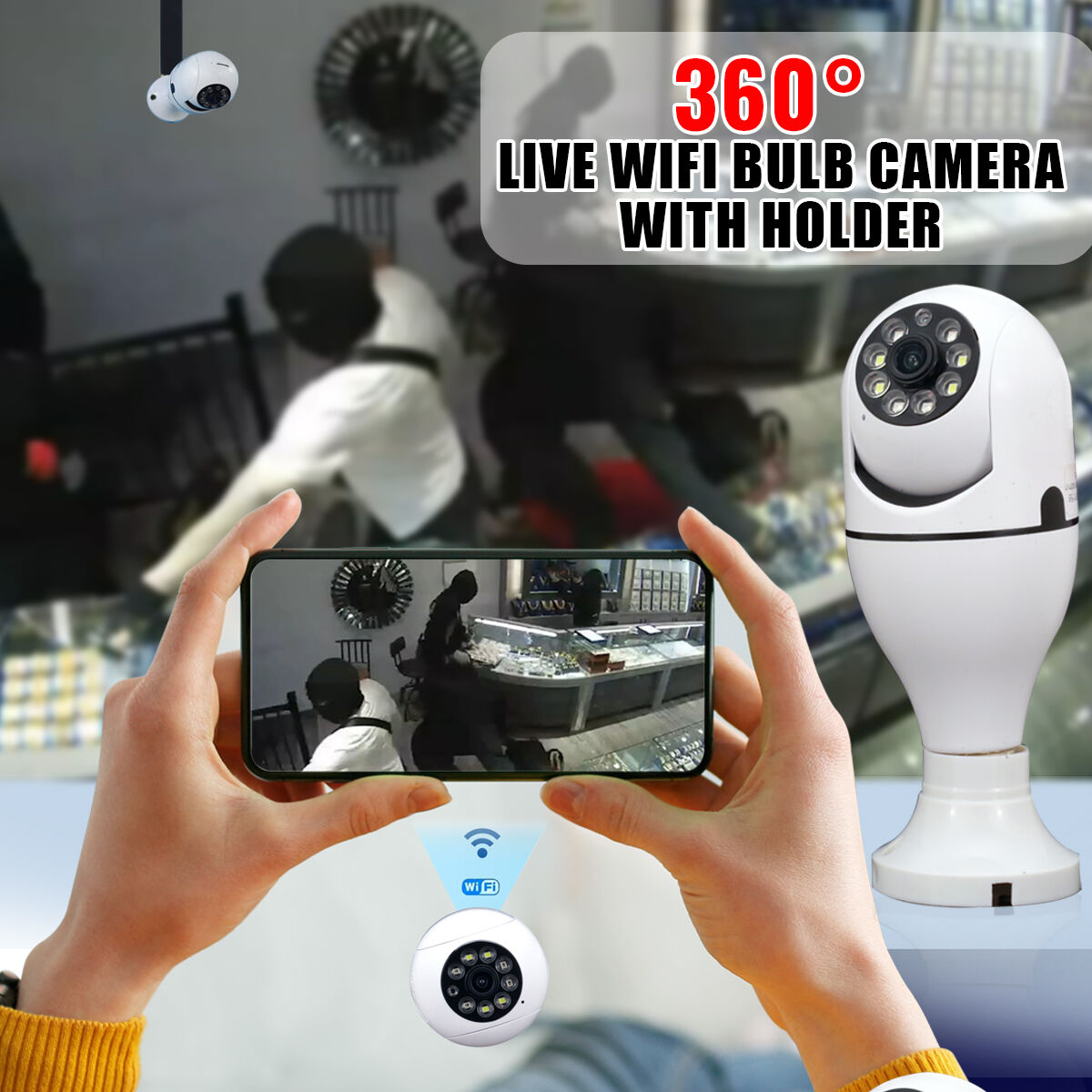 Professional Phone Holder With Light - 360° Rotating Desk Lamp For Streaming