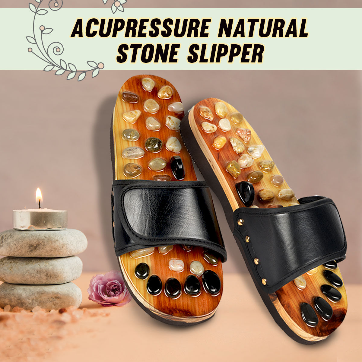 Buy Acupressure Natural Stone Slipper Online at Best Price in India on