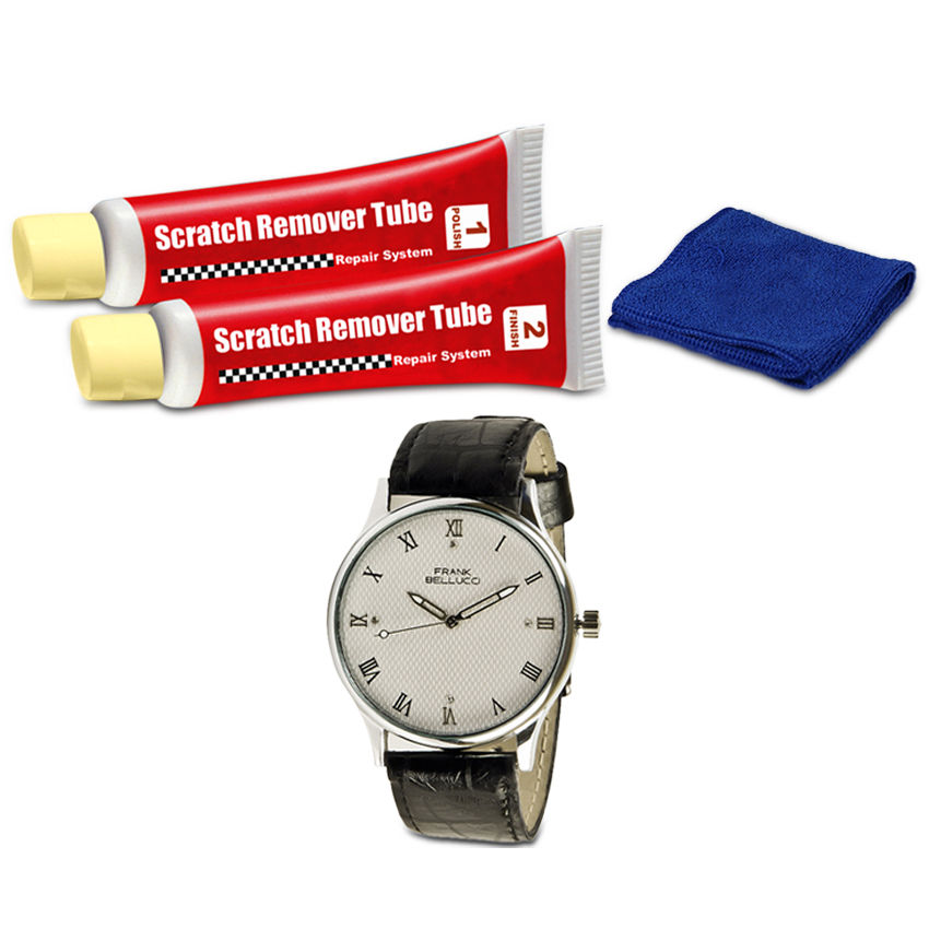 Car Scratch Remover Kit + Diamond Studded Frank Bellucci Watch, Care