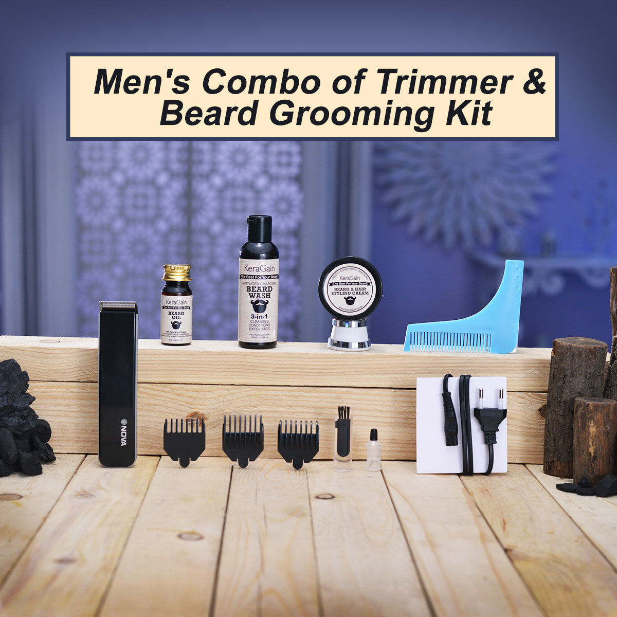 Buy Men's Combo of Trimmer & Beard Grooming Kit_Upsell Online at Best