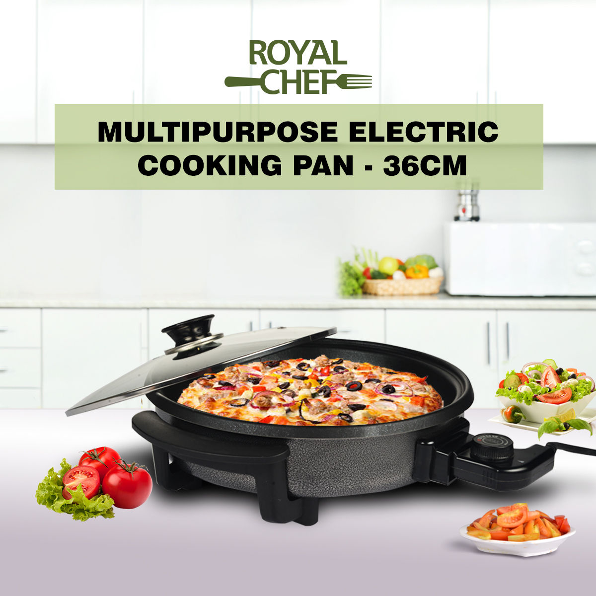 Buy Royal Chef Multipurpose Electric Cooking Pan 36cm Online at Best