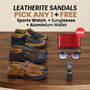 Leatherite Sandals Pick Any 1 + Free Sports Watch + Sunglasses + Aluminium Wallet (SW59)