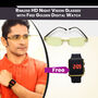 Rimless HD Night Vision Glasses With Free Golden Digital Watch (NVGW1)