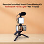 Remote Controlled Smart Video Making Kit with Inbuilt Flood Light + Mic + Tripod (SVMK)