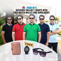 Pack of Designer Collar T-Shirts With Watch+Printed Wallet And Sunglass Free (5PTW9)