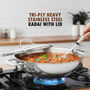 Triply Heavy Stainless Steel Kadai With Lid (1TPK1)