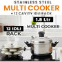 Stainless Steel Multi Cooker + 12 Cavity Idli Rack (1MMC1)