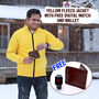 Yellow Fleece Jacket with Digital Watch And Wallet Free (1FJ9Y)