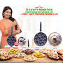 12 Cavity Nonstick Paniyaram Pathram & Lid + Free 7 Cavity Paniyaram Pathram & Lid (2AP2N)
