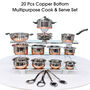 20 Pcs Copper Bottom Multipurpose Cook & Serve Set (20CC2)